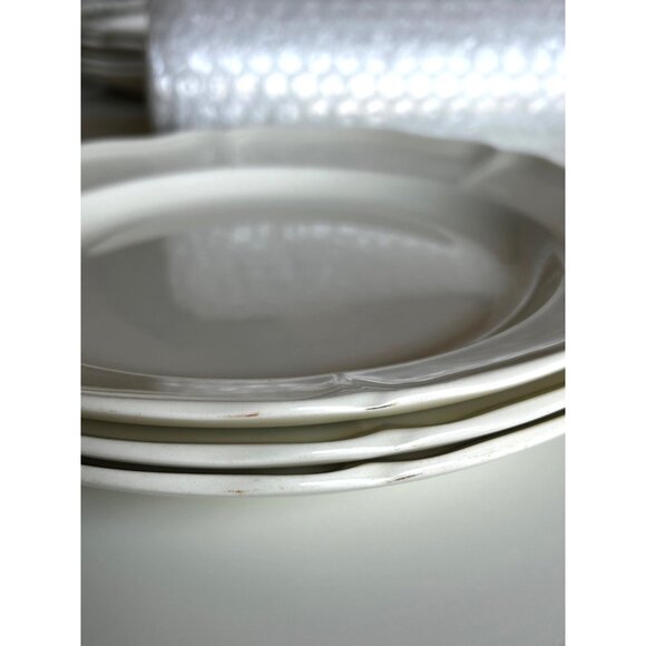 Vintage Wedgwood Queens Shape Cream Salad Plates |England Collectible, Set of 3 - Picture 10 of 13